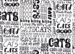 Caterwauling - Word Scatter, Black & White